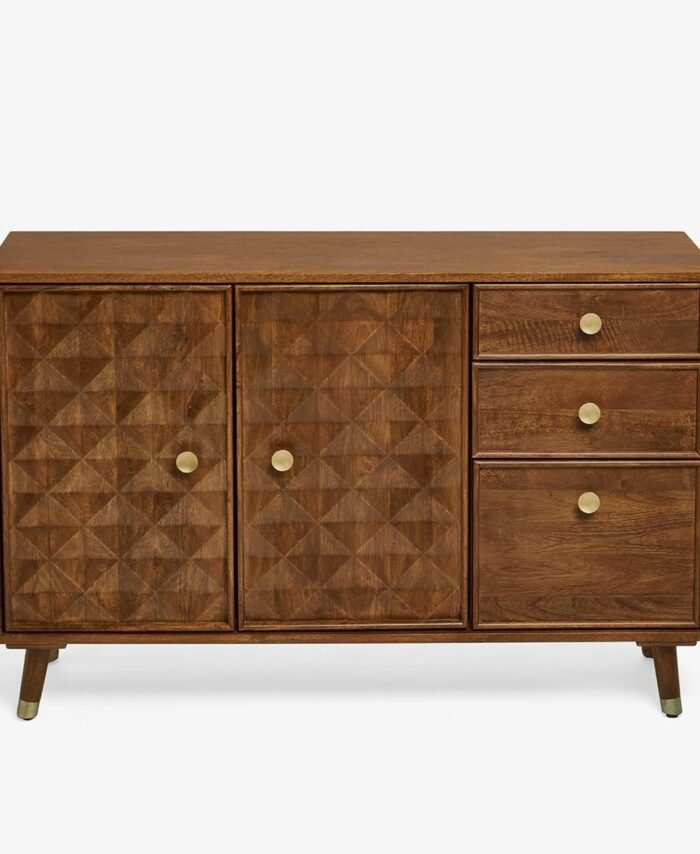 WOODEN 2 DOOR & 3 DRAWER SIDEBOARD