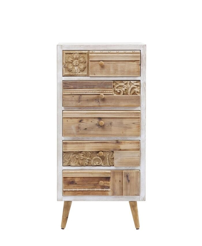 WOODEN 5 DRAWER CHEST