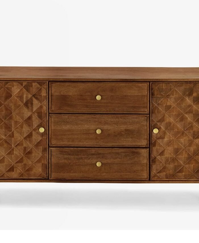 WOODEN 2 DOOR & 3 DRAWER SIDEBOARD