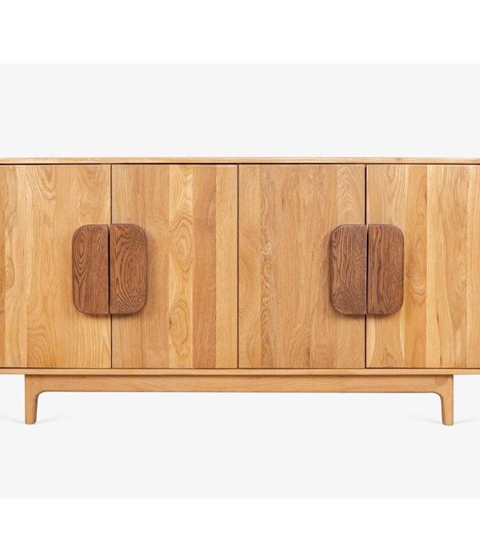 WOODEN 4 DOOR SIDEBOARD