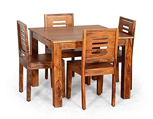 WOODEN 4 SEATER DINING TABLE SET